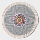 Салфетка сервировочная на стол Доляна «Мира», d=38 см, серая, рисунок МИКС - Фото 8