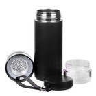 Термос, 500 мл, с колбой для заваривания, сохраняет тепло до 8 ч, нержавеющая сталь, чёрный - Фото 2