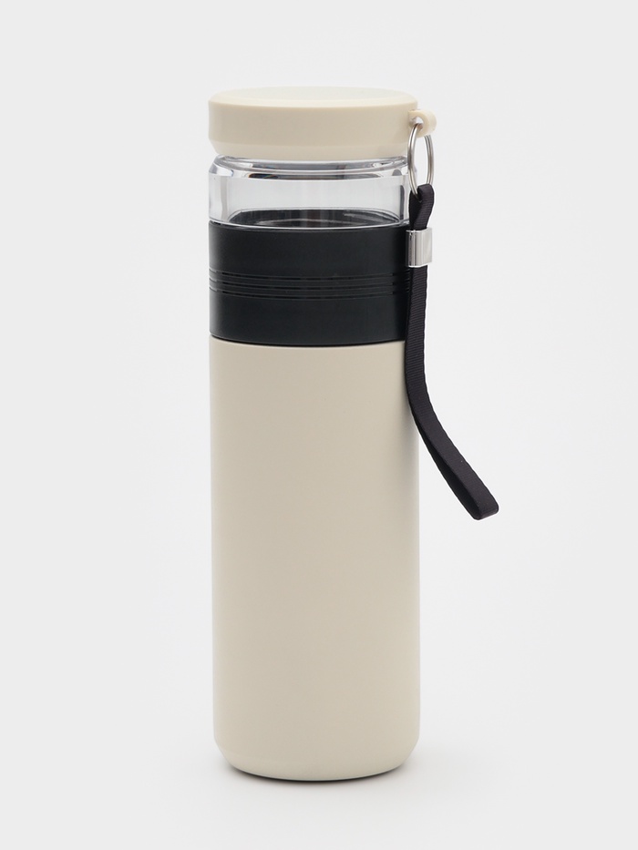 Термос для чая и кофе, 500 мл, нержавеющая сталь, бежевый - Фото 1