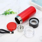 Термос, 500 мл, с колбой для заваривания, сохраняет тепло до 8 ч, нержавеющая сталь, красный - Фото 3