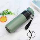 Термос, 500 мл, с колбой для заваривания, сохраняет тепло до 8 ч, нержавеющая сталь, зелёный - Фото 3