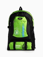 Рюкзак туристический, 35 л, с увеличением, с карманами, Star, чёрный/зелёный - Фото 2