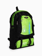 Рюкзак туристический, 35 л, с увеличением, с карманами, Star, чёрный/зелёный - Фото 10