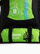 Рюкзак туристический, 35 л, с увеличением, с карманами, Star, чёрный/зелёный - Фото 6