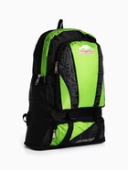 Рюкзак туристический, 35 л, с увеличением, с карманами, Mountains, чёрный/зелёный - Фото 10