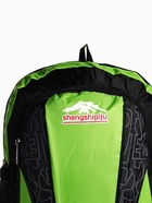 Рюкзак туристический, 35 л, с увеличением, с карманами, Mountains, чёрный/зелёный - Фото 5