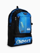 Рюкзак туристический, 35 л, с увеличением, с карманами, Guitar, чёрный/синий - Фото 10