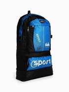 Рюкзак туристический, 35 л, с увеличением, с карманами, Guitar, чёрный/синий - Фото 4