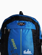 Рюкзак туристический, 35 л, с увеличением, с карманами, Guitar, чёрный/синий - Фото 5