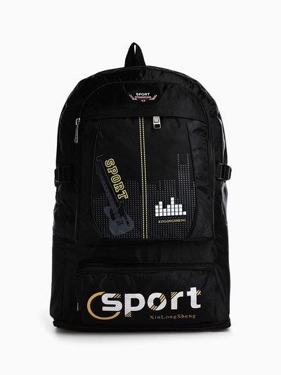 Рюкзак туристический, 35 л, с увеличением, с карманами, Sport XLS, чёрный