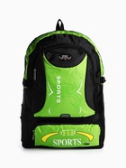 Рюкзак туристический, 35 л, с увеличением, с карманами, Sport XLS, чёрный/зелёный - Фото 2