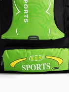 Рюкзак туристический, 35 л, с увеличением, с карманами, Sport XLS, чёрный/зелёный - Фото 6