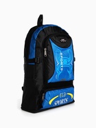 Рюкзак туристический, 35 л, с увеличением, с карманами, Sport XLS, чёрный/синий - Фото 10