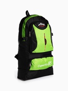 Рюкзак туристический, 35 л, с увеличением, с карманами, Capacity 85, чёрный/зелёный - Фото 4