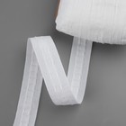 Шторная лента фиксированная сборка, матовая, 3 см, 50±1 м, белая - Фото 5