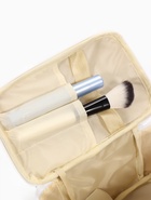 Косметичка-сундучок на молнии, на подкладке, с ручкой, зеркалом, с буквами, серая - Фото 4