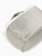 Косметичка-сундучок на молнии, на подкладке, с ручкой, зеркалом, с буквами, серая - Фото 6