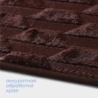 Коврик для ванной SAVANNA «Стоун», 40×60 см, цвет коричневый - фото 7850176