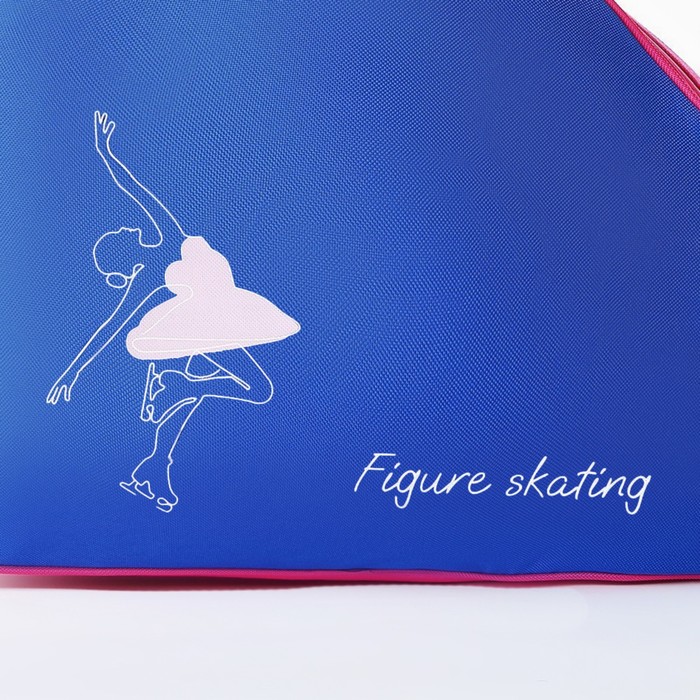 Сумка спортивная для коньков "FIGURE SKATING", 40*32*20 см, синий цвет