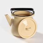 Чайник эмалированный, 3.5 л, без деколи, цвет бежевый - Фото 3