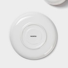 УЦЕНКА Чайная пара фарфоровая Magistro «Церера», 2 предмета: чашка 250 мл, блюдце d=16.5 см, цвет белый - Фото 5