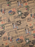 Бумага упаковочная новогодняя крафт бурый «Газета советская», 70×100 см - Фото 2