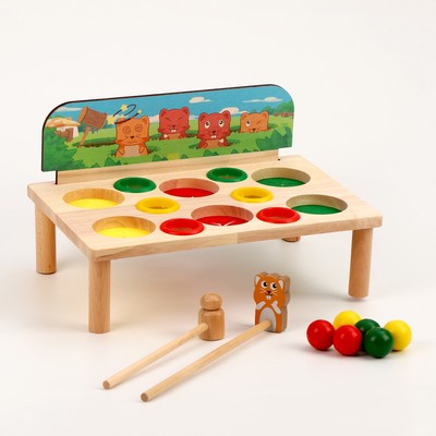 Детская развивающая игра стучалка «Поймай суслика» 32 × 20 × 4,5 см