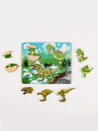 Рамка - вкладыш «Динозаврики», 7 деталей, 0.5×24×20 см - Фото 3