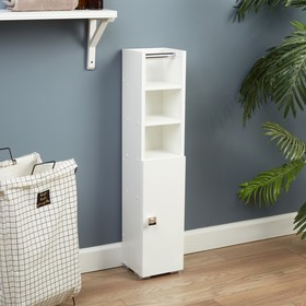 Тумба для ванной комнаты «Кварта 20», с держателем для бумаги, 200×190×950 мм, цвет белый