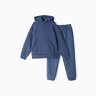 Комплект детский (толстовка, брюки), НАЧЁС, цвет тёмно-синий, рост 92 см - фото 109369931