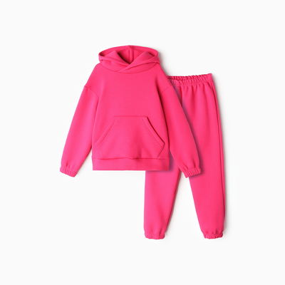 Комплект для девочки (толстовка, брюки), НАЧЁС, цвет малиновый, рост 128 см