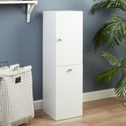 Шкаф-Пенал для ванной комнаты с корзиной, 30 х 34 х 113,4 см - Фото 1