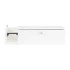 Шкаф-Пенал для ванной комнаты белый с бумагодержателем, 21 х 20 х 70 см - Фото 4