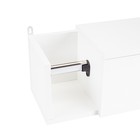 Шкаф-Пенал для ванной комнаты белый с бумагодержателем, 21 х 20 х 70 см - Фото 5