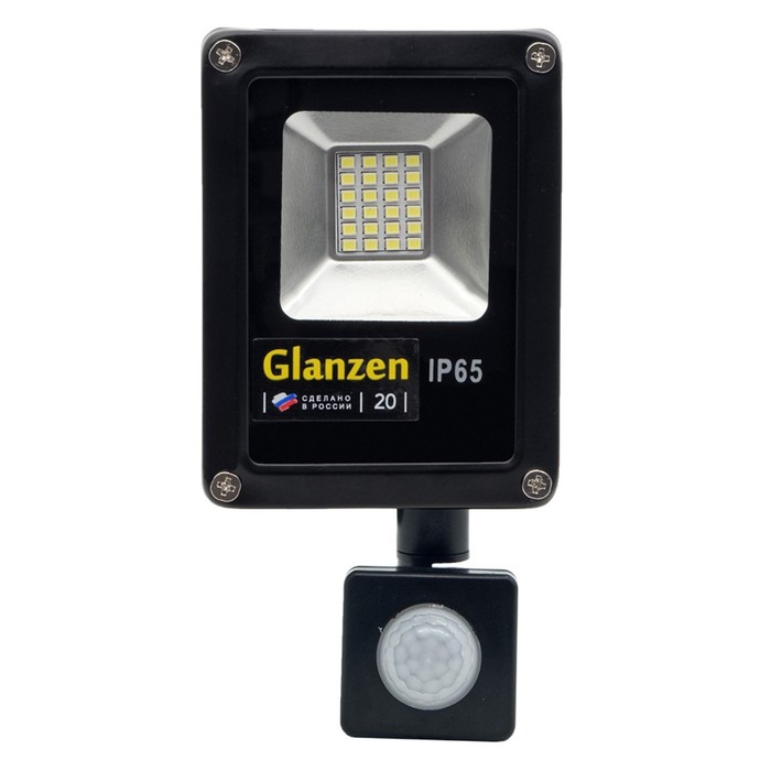 Светодиодный прожектор c датчиком движения GLANZEN FAD-0011-20 (20 Вт, 6500К) - фото 1906461505