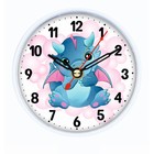 Часы - будильник настольные "Дракоша", дискретный ход, циферблат d-8 см, 9.5 х 9.5 см, АА - фото 7850991