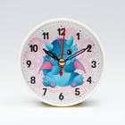 Часы - будильник настольные "Дракоша", дискретный ход, циферблат d-8 см, 9.5 х 9.5 см, АА - фото 8630152