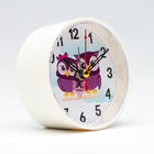 Часы - будильник настольные "Совушки", дискретный ход, циферблат d-8 см, 9.5 х 9.5 см, АА - фото 8630159