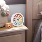 Будильник, настольные часы "Радуга", дискретный ход, d-15 см - фото 25566910