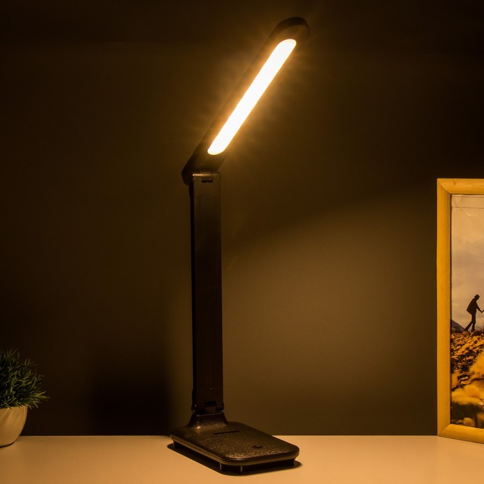 Светильник LED 9Вт 3 режима АКБ черный - фото 1910845329