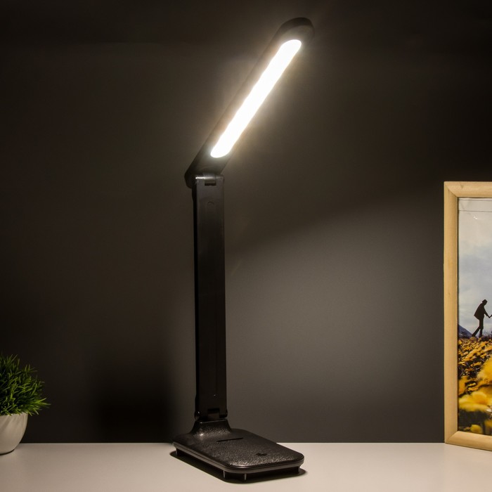 Светильник LED 9Вт 3 режима АКБ черный - фото 1910845330