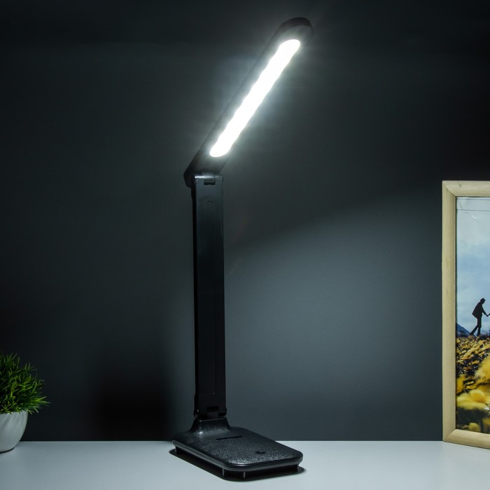 Светильник LED 9Вт 3 режима АКБ черный - фото 1910845331