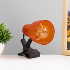 Светильник настольный 1х40Вт Е14 на прищепке оранжевый - фото 11489362