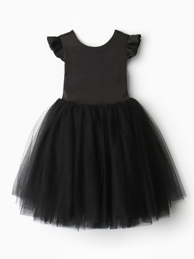 Платье нарядное для девочки MINAKU: PartyDress, чёрное, рост 92-98 см
