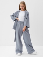 Комплект для девочки (жакет и брюки) MINAKU: PartyDress, серо-голубой, рост 152 см - Фото 7