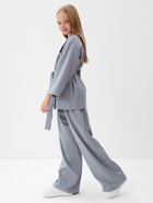 Комплект для девочки (жакет и брюки) MINAKU: PartyDress, серо-голубой, рост 152 см - Фото 8