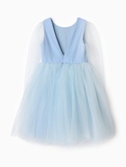 Платье нарядное детское MINAKU: PartyDress, цвет голубой, рост 110 см - фото 35962699