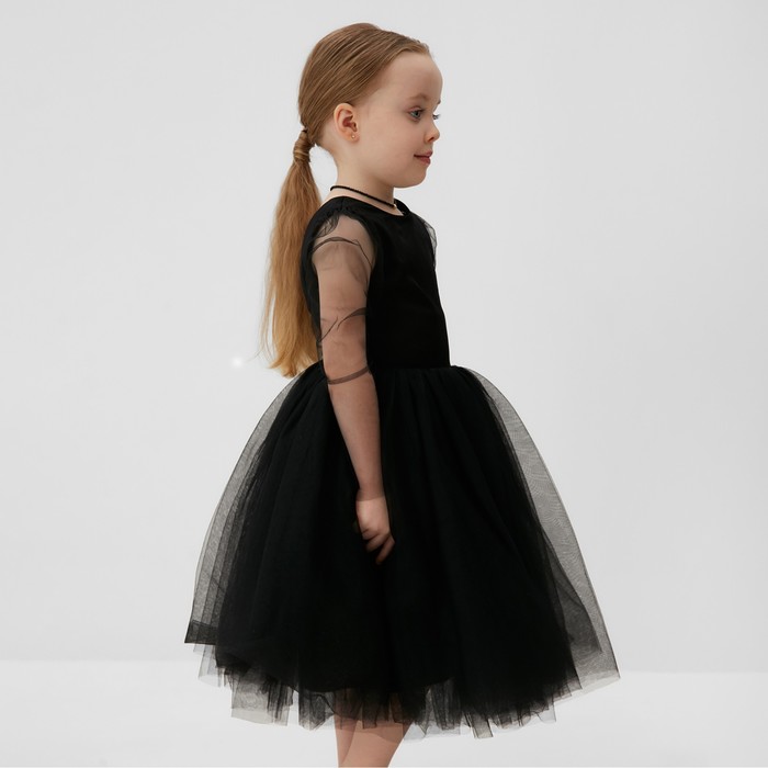 Платье нарядное детское MINAKU: PartyDress, цвет чёрный, рост 104 см - фото 1926883846