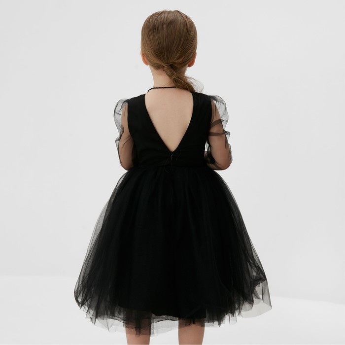 Платье нарядное детское MINAKU: PartyDress, цвет чёрный, рост 104 см - фото 1926883847