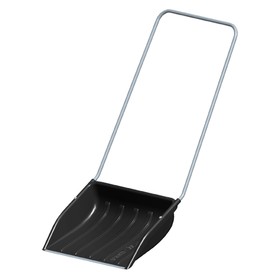 Движок пластиковый, размер ковша 47 × 68 см, металлическая планка, чёрный